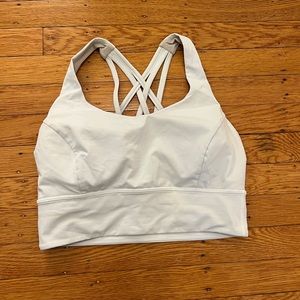 Lululemon White 8 Sports Bra